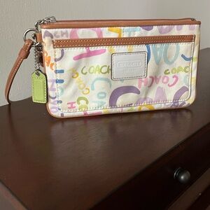 Coach Signature Multicolor Wristlet